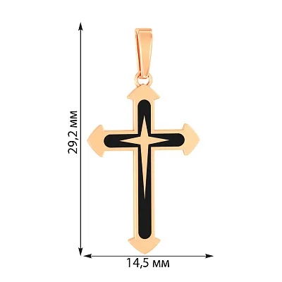 Золотой крестик с эмалью (арт. 440876еч)