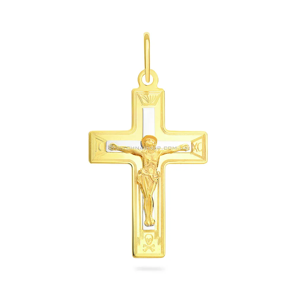Золотий хрестик з розп'яттям (арт. 521131жнр)