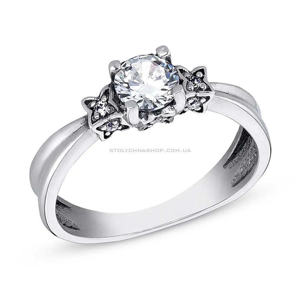 Серебряное кольцо с фианитами (арт. 7901/011982) - цена