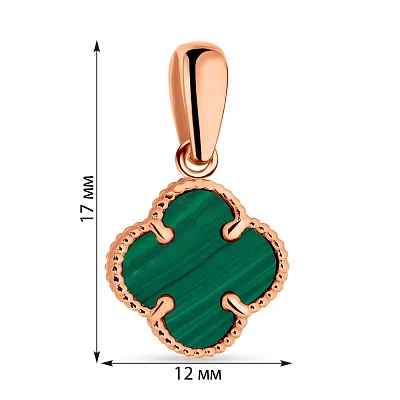 Золотой кулон с малахитом (арт. 422914/10млх)
