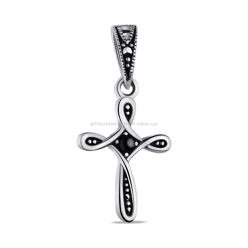 Підвіс-хрестик зі срібла (арт. 7403/4101мрко) - цена