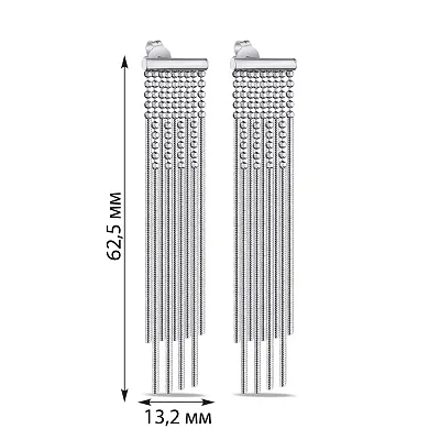 Длинные серьги из серебра (арт. 7518/6794)
