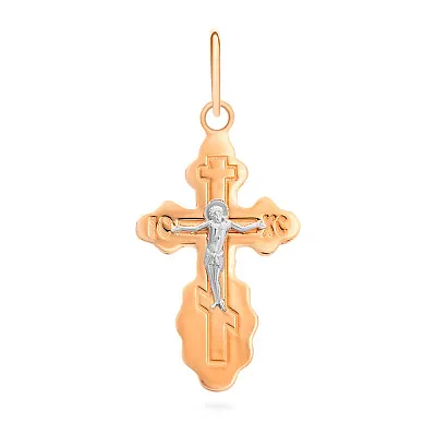 Крестик из красного золота «Распятие Христово» (арт. 501482)