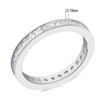 Серебряное кольцо-дорожка с фианитами  (арт. 7501/5838)