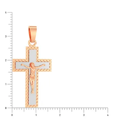 Золотий натільний хрестик з розп'яттям (арт. 501039)