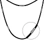 Шелковый шнурок с серебряными вставками (арт. 7307/395/1ш)