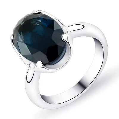 Кольцо из серебра с синим кварцем  (арт. 05012893)