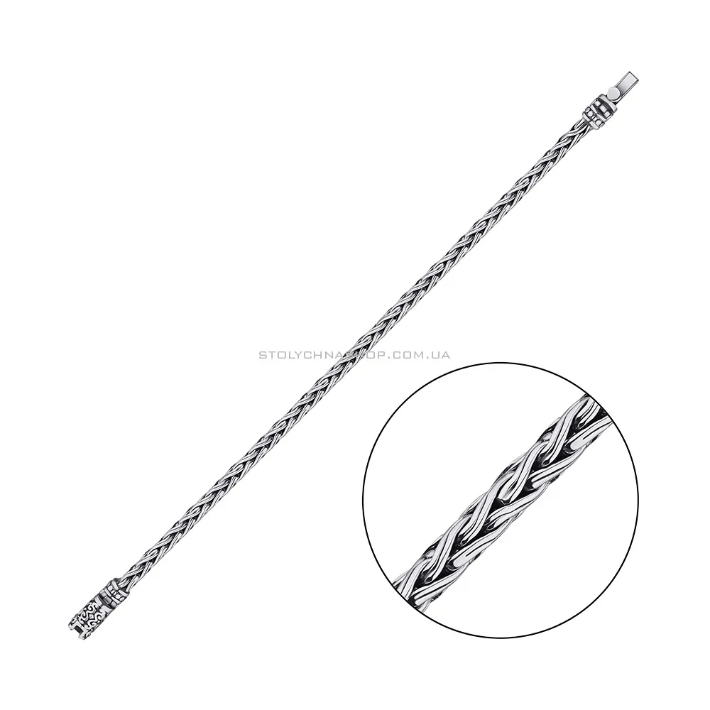 Срібний чоловічий браслет (арт. 7909/4668) - цена