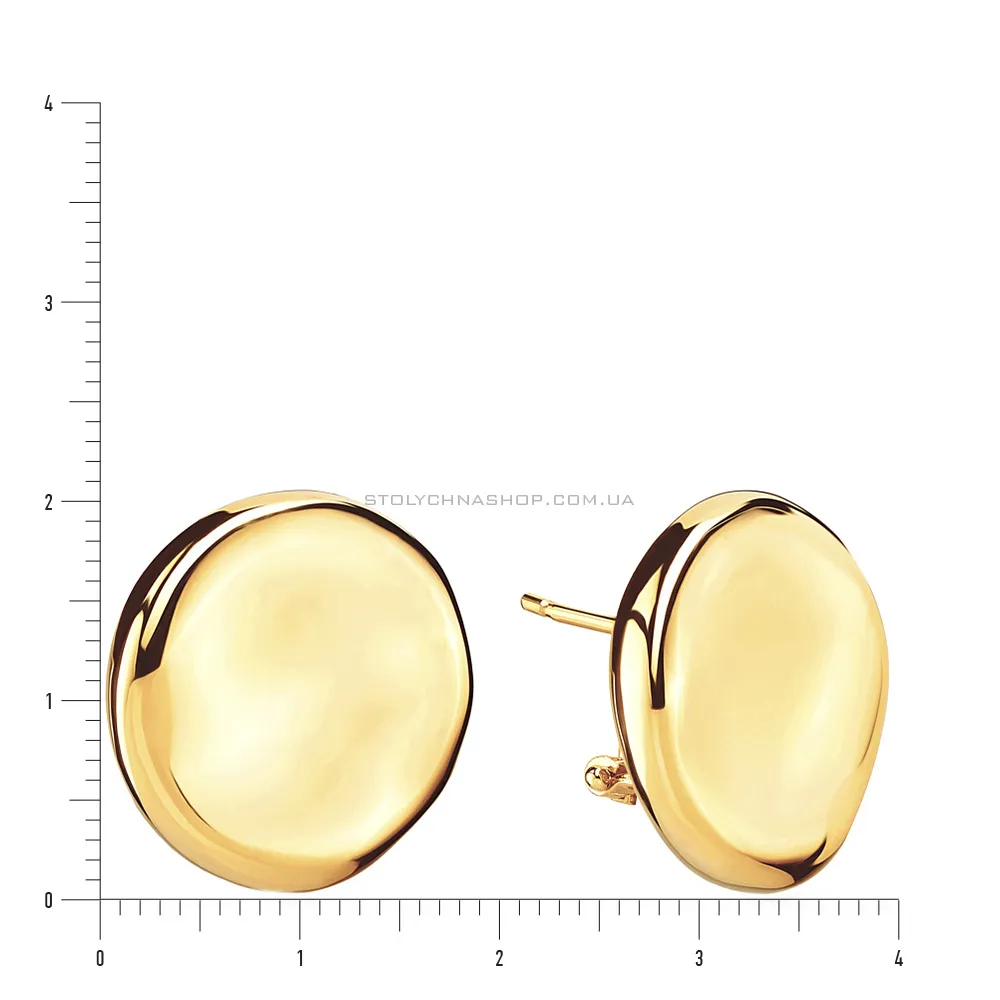 Золоті сережки Francelli без каменів (арт. 105496ж)