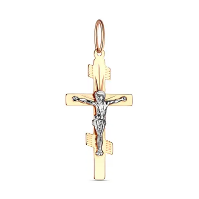 Золотий натільний хрестик з розп'яттям  (арт. 511401)