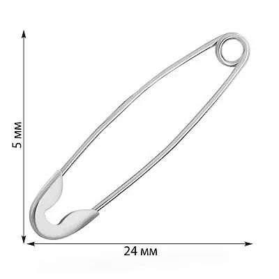 Золотая булавка в белом цвете металла (арт. 280012б)