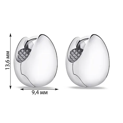Срібні сережки без каменів (арт. 7502/9216/10)
