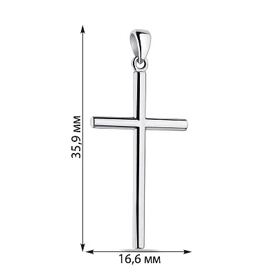 Срібний хрестик без каміння  (арт. 7503/2898/2)