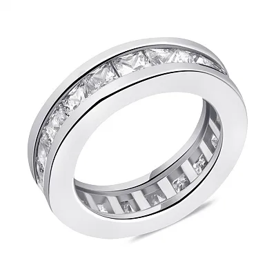 Серебряное кольцо с дорожкой из фианитов (арт. 7501/6555)