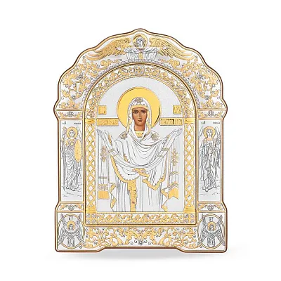 Икона Покрова Пресвятой Богородицы (167x228 мм) (арт. AR-4/018G/K)
