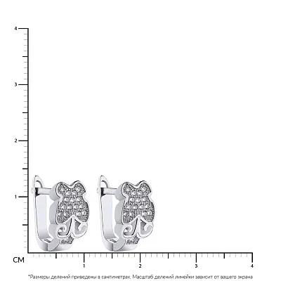 Серьги из серебра с фианитами (арт. 7502/2882)
