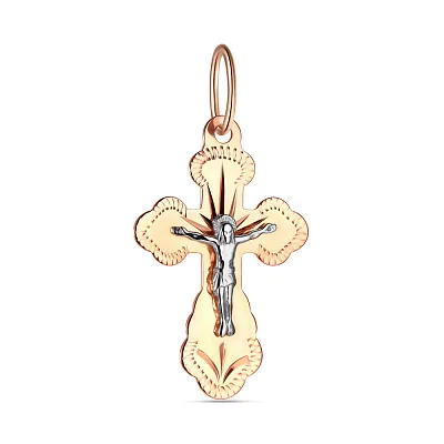 Крестик с распятием из красного золота (арт. 513001)