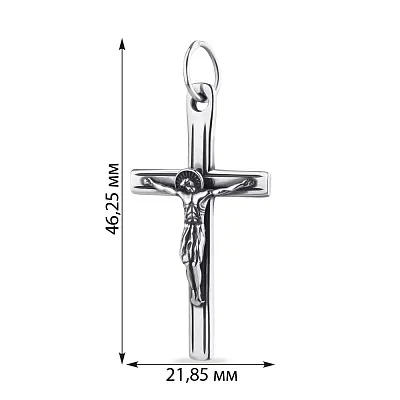 Срібний хрестик з чорнінням (арт. 7904/0067)