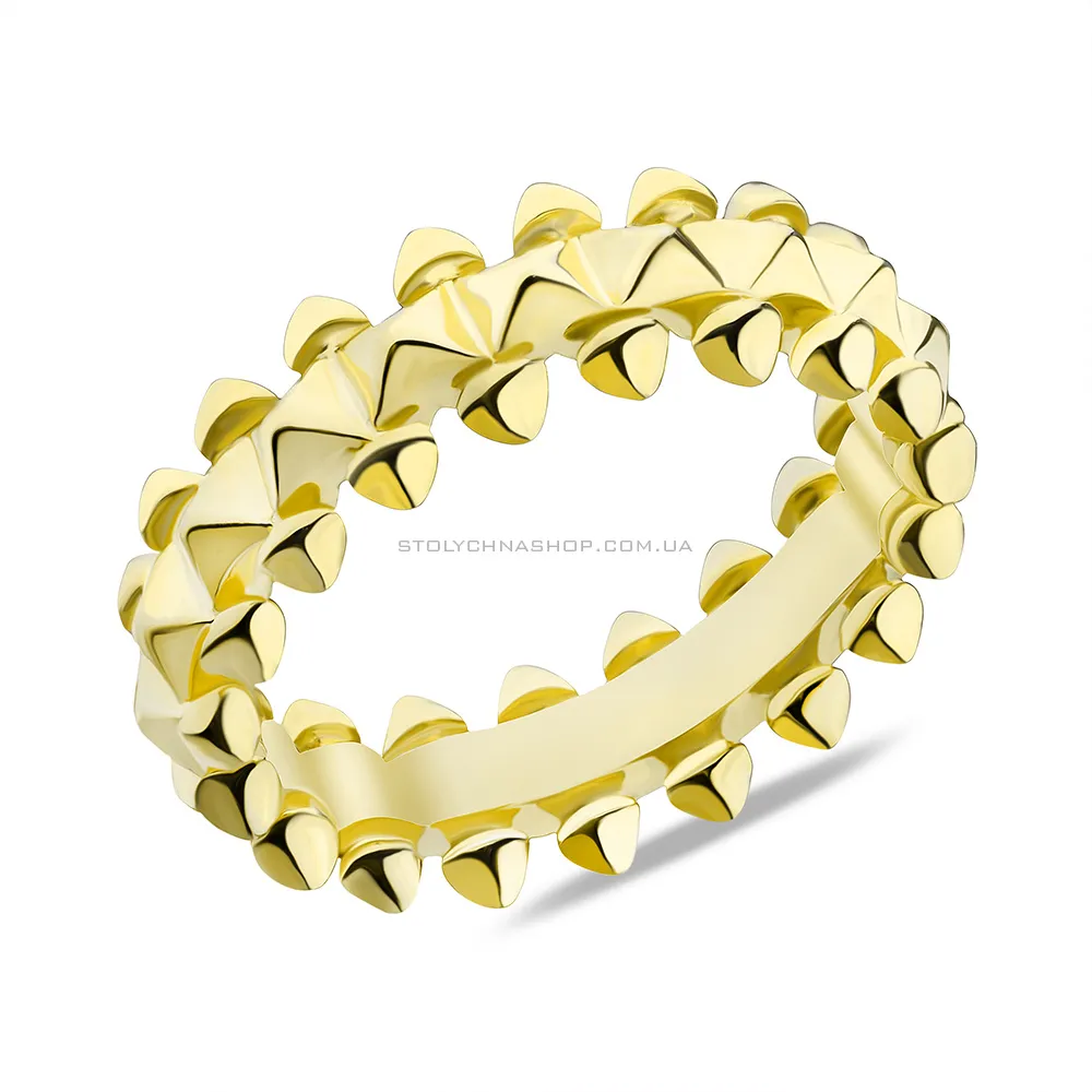 Серебряное кольцо с желтым родированием (арт. 7501/6089ж) - цена