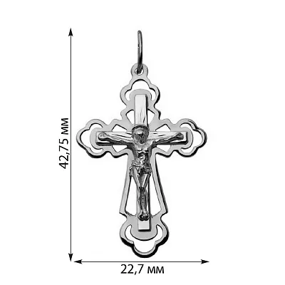 Хрест з білого золота (арт. 520301б)