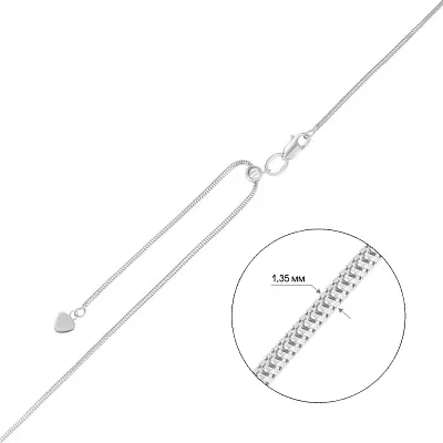 Золотая цепочка плетения Снейк с регулируемой длиной (арт. 304204б.з)