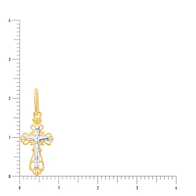 Золотий натільний хрестик з розп'яттям (арт. 501407ж)