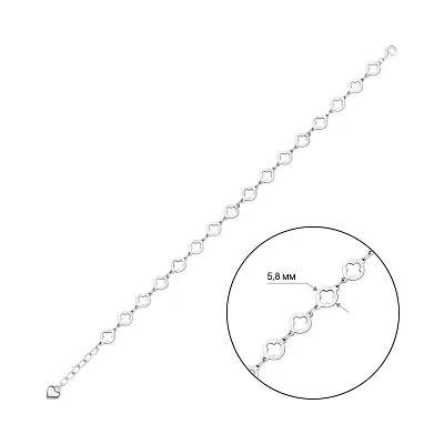 Браслет серебряный без камней (арт. 7509/4055)