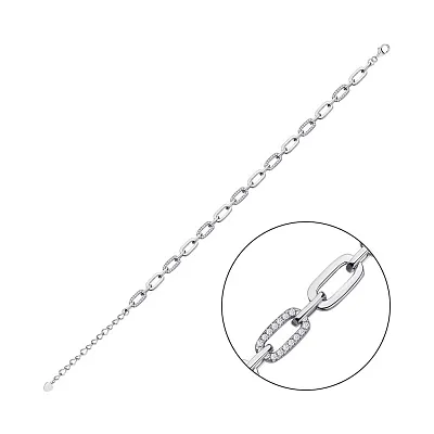 Срібний браслет з фіанітами  (арт. 7509/3527)