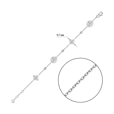 Срібний браслет з фіанітами (арт. 7509/3832)