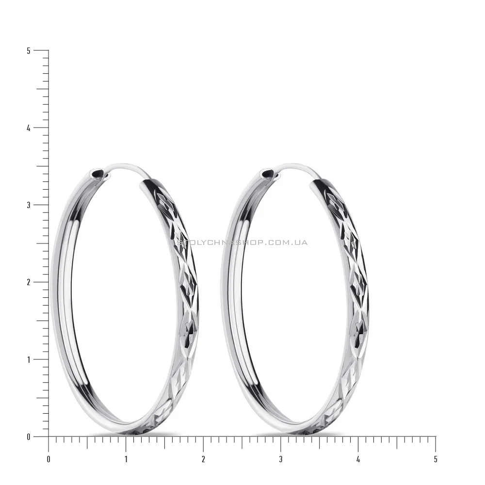 Сережки-кольца из серебра  (арт. 7502/3946/35)