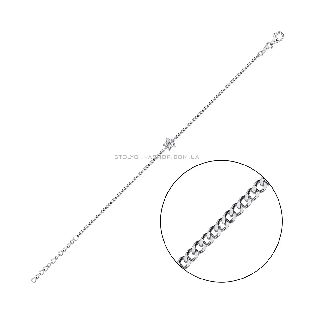 Срібний браслет з розсипом фіанітів (арт. 7509/3602)