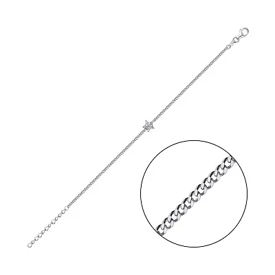 Срібний браслет з розсипом фіанітів (арт. 7509/3602)