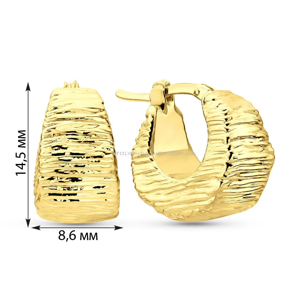 Золоті сережки Francelli (арт. 109760/15ж) - 2 - цена