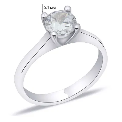 Серебряное кольцо с фианитом (арт. 7501/3666)