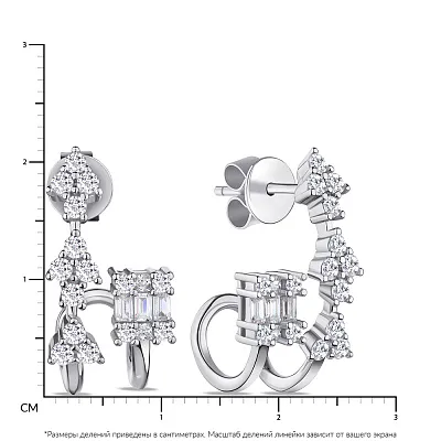 Сережки-пусети зі срібла з фіанітами (арт. 7518/5950)