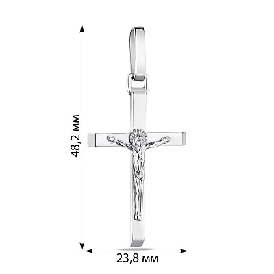 Православный крестик из серебра с распятием  (арт. 7504/2-0082.0.2)