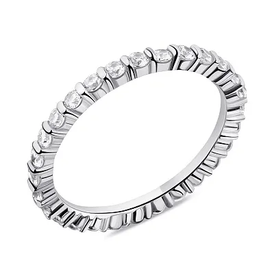 Серебряное кольцо с дорожкой из фианитов (арт. 7501/6235)