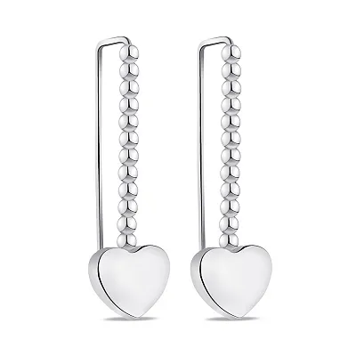Срібні сережки Серце (арт. 7502/4236)