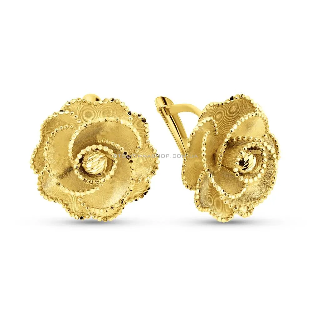 Золоті сережки Rosa (арт. 1091019ж) - цена