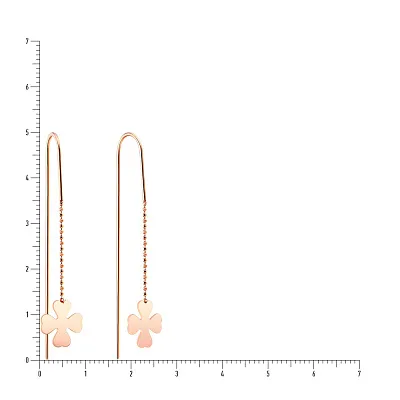 Золоті сережки протяжки (арт. 106205)