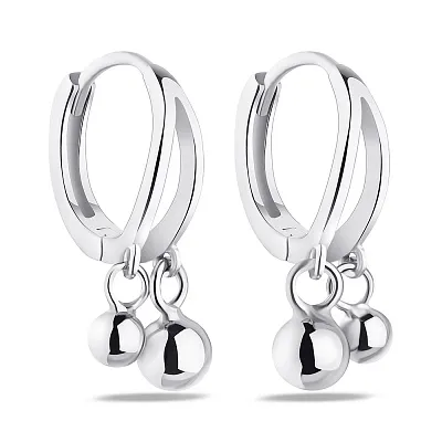 Сережки зі срібла Trendy Style з кульками  (арт. 7502/4790/10)