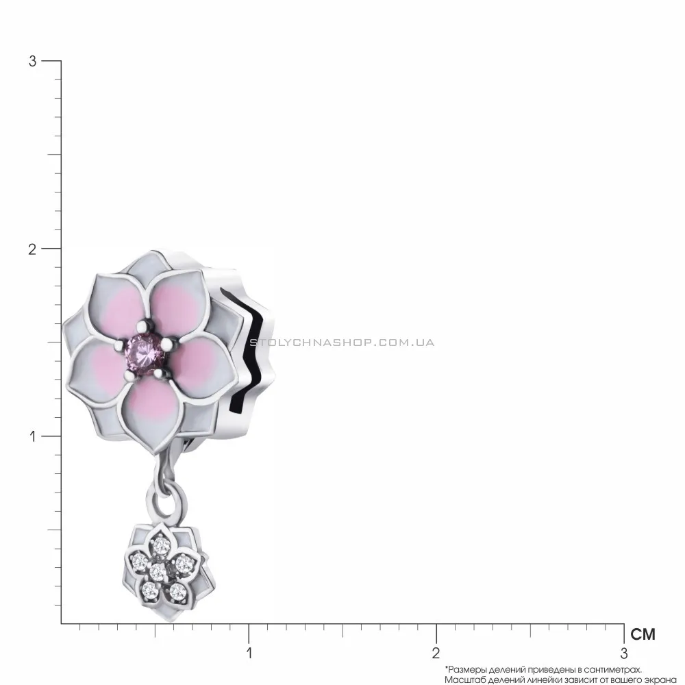 Срібний шарм-намистина "Квітка" (арт. 7903/2986ар)