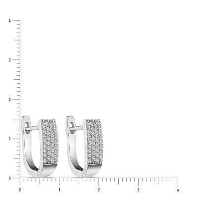 Срібні сережки з фіанітами (арт. 7502/4132)