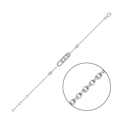 Срібний браслет з фіанітами (арт. 7509/3195)