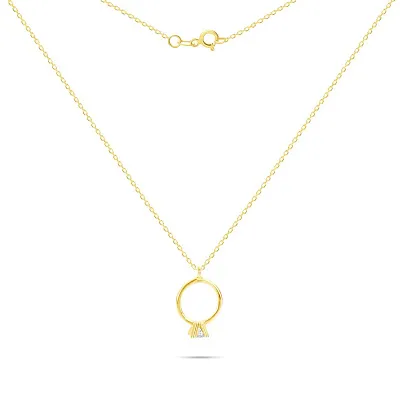 Колье «Помолвочное кольцо» из желтого золота  (арт. 350625ж)