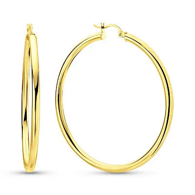 Серьги-кольца из желтого золота (арт. 100908/50ж)