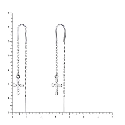 Срібні сережки-протяжки (арт. 7502/3735)