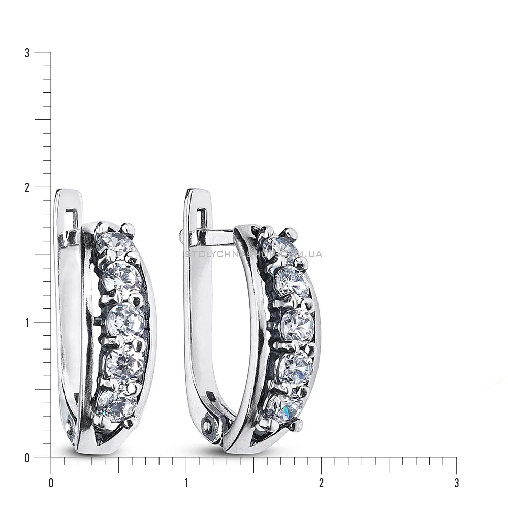Срібні сережки з фіанітами (арт. 7902/5295)