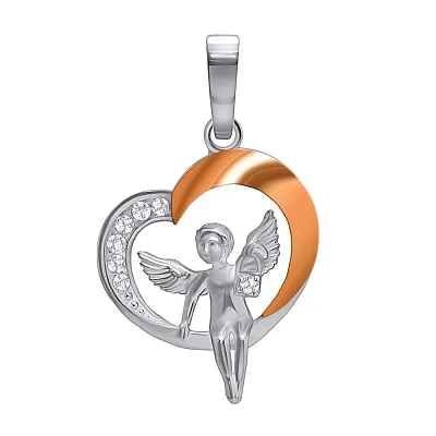 Серебряная подвеска «Ангел» с фианитами (арт. 7203/872п)