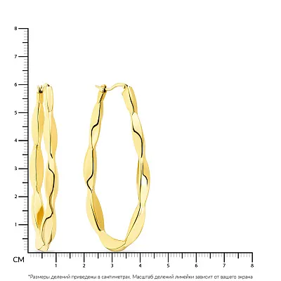 Серьги-конго Francelli из желтого золота (арт. 107795/60ж)